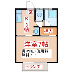 コーポ山口　Ｂ棟の物件間取画像